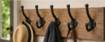 Cast Iron Hooks Designer Black Single Heavy Robe Hat and Coat Hooks - Image 2