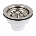 New McAlpine Stemball Sink Strainer Waste Plastic & Chrome-Plated Brass UK-NSSF