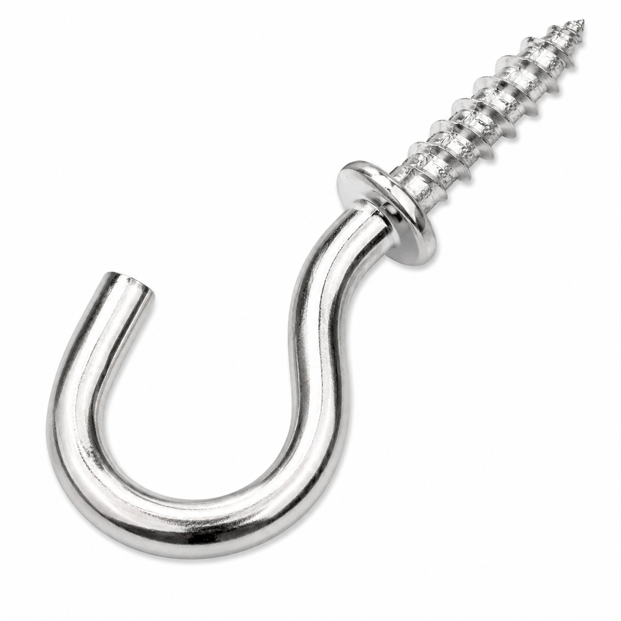 ChatGPT Image Jul 19, 2026, 01_12_02 PM CUP HOOKS PACK Chrome Silver Metal *Screw In* SHOULDERED Ceiling Kitchen Mug Peg - Image 1
