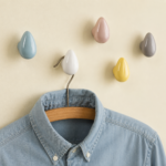 Ceramic Hooks Wall Hook Colorful Raindrop Wall Hook Wall Mounted - Image 2