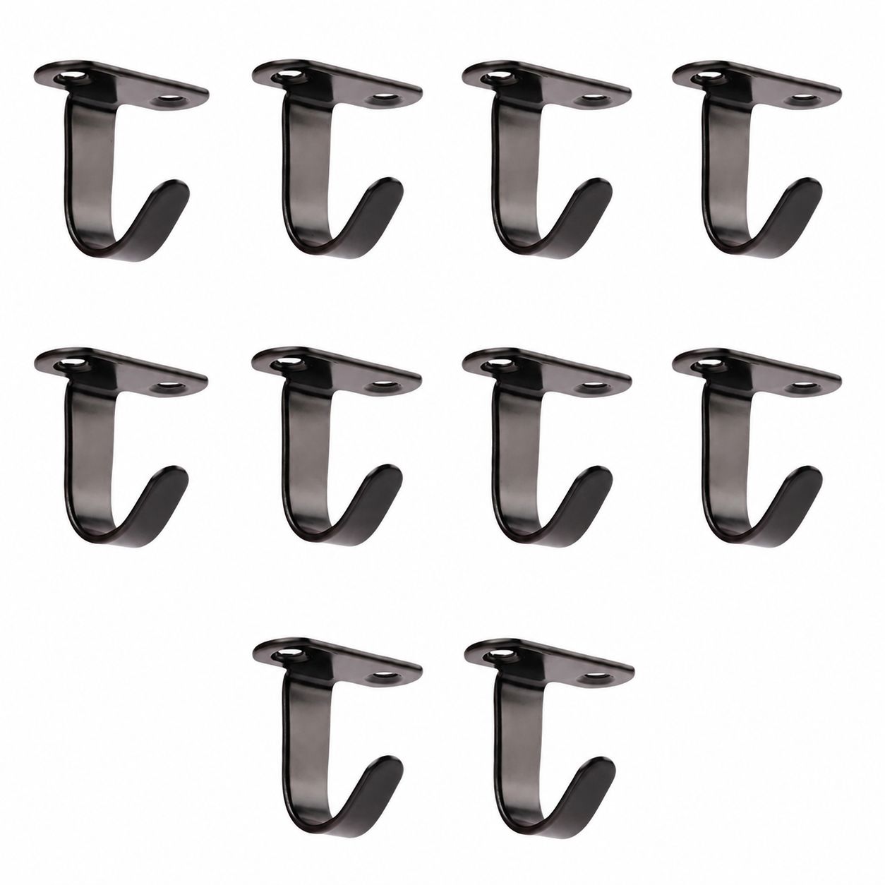 ChatGPT Image Jul 19, 2026, 08_05_29 AM 10Pcs Black Stainless Steel Ceiling Hooks Wall Mount Clothing Hanging Solution - Image 1