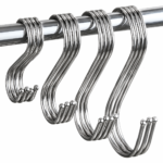 10X Stainless Steel S Hooks Heavy Duty Hanger Hooks for Kitchen Bathroom Bedro
