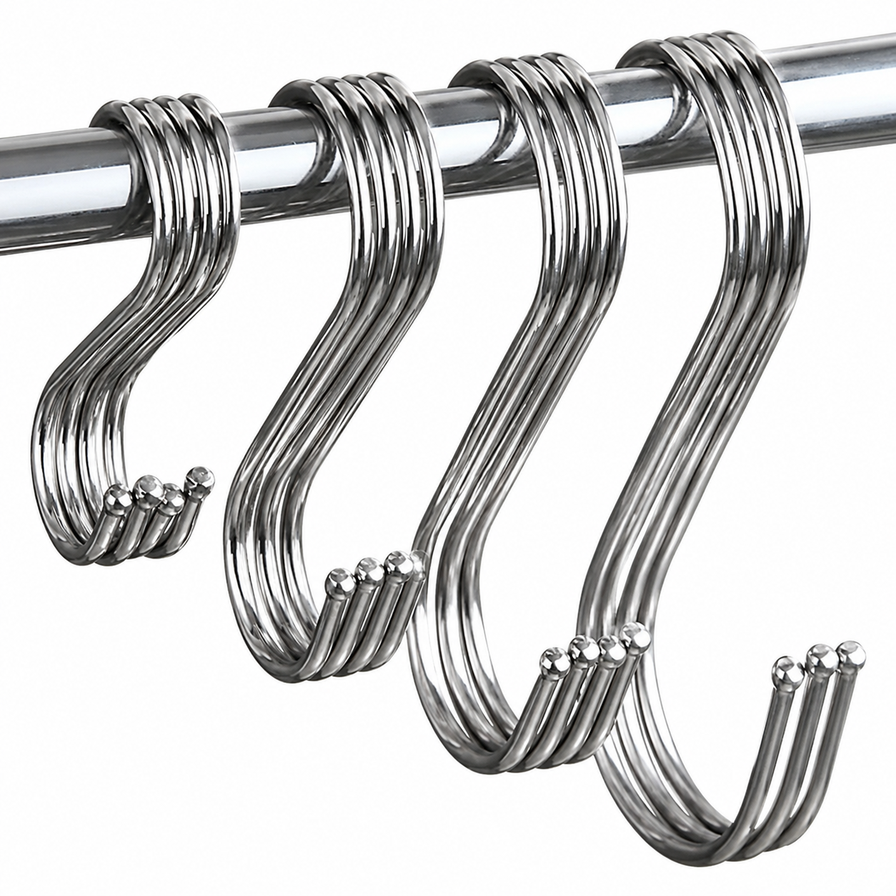 ChatGPT Image Jul 19, 2026, 09_22_53 AM 10X Stainless Steel S Hooks Heavy Duty Hanger Hooks for Kitchen Bathroom Bedro - Image 1