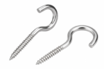Screw In Cup Hooks Ceiling Heavy Duty Wood Thread Steel Zinc Plated