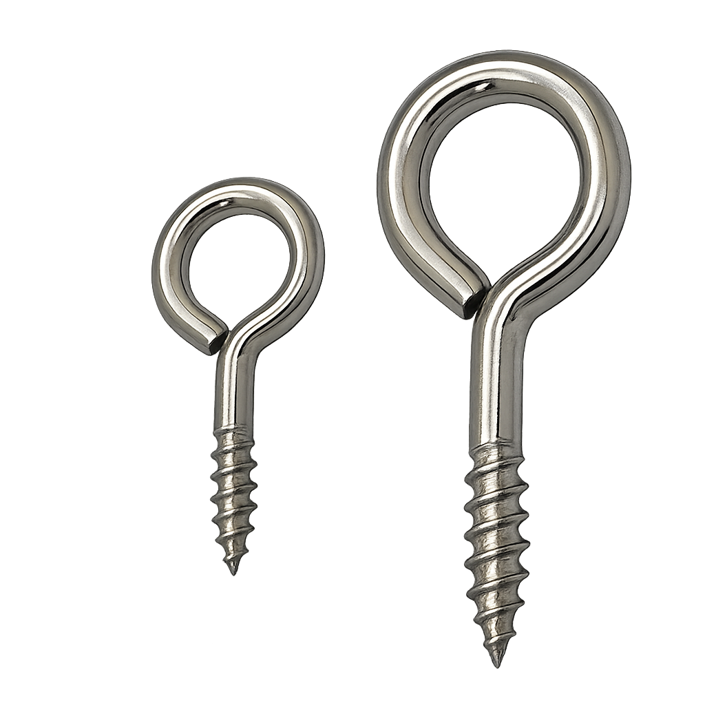 ChatGPT Image Jul 19, 2026, 11_48_07 AM Screw In EYE HOOKS ALL SIZES Stainless Steel Marine Boat Garden Hook Heavy Duty - Image 1