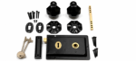 Traditional Rim Lock with Oval Round Octagonal Black Cast Iron Door Knob Set Kit