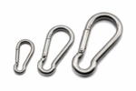 Stainless steel carabiner snap spring hook A4 316 clip marine grade rope