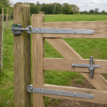 Field Gate Adjustable Hinge Set 12" 18" 24" Hook to Drive Bolt Galvanised Black - Image 2