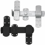 Kick Over Stable Gate Latch Heavy Duty Door Catch Black & Galvanised