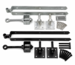 Field Gate Adjustable Hinges Set Heavy Duty with Hooks on Plates 12", 18", 24"