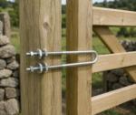 Heavy Duty Double Leg Striker Self Locking Auto Gate Latch Galvanised Field Gate - Image 2