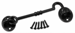 Black Cabin Hook And Eye Iron Door Heavy Duty Shed Gate 150mm- 6" Inch  S
