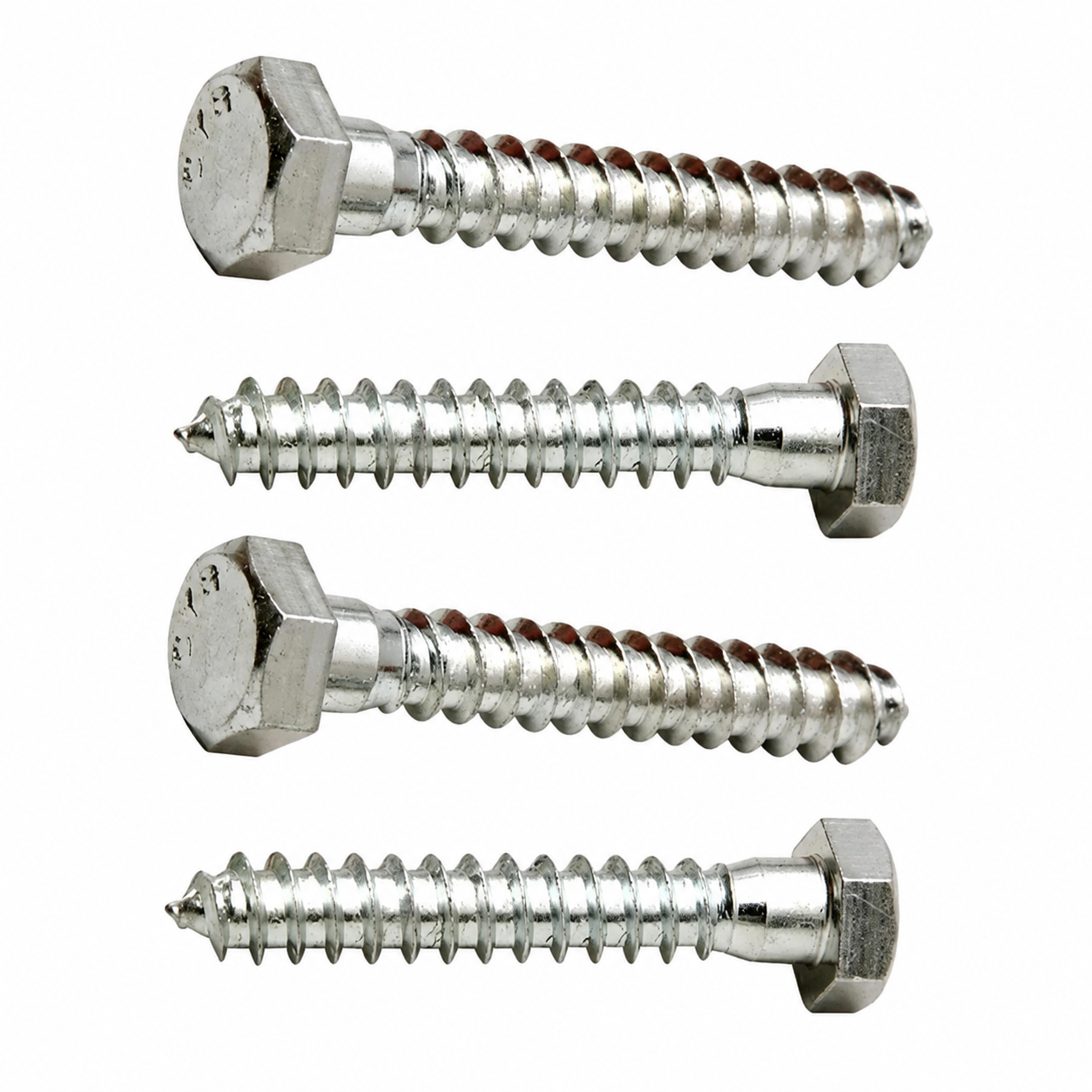 ChatGPT Image Jul 21, 2026, 11_46_36 PM Coach Screws M10 x 60mm Zinc Plated Hexagon Head Wood Screw Lag Bolts - 4 Pack - Image 1