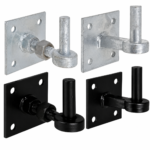 Heavy Duty Hook on Plates Gate Pins 19mm Square Plates 4" x 4" Adjustable Fixed