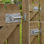 Field Farm Gate Hook on 200mm x 50mm Oblong Plate 19mm Pin Galvanised - Image 2