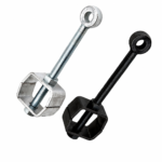 GARDEN FIELD GATE FITTING EYEBOLT 11" x 19MM GALV. BLACK HEAVY DUTY ADJUSTABLE