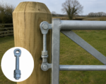 Gate Eye Bolts 8" x 32mm With Wider Flange Adjustable for Gates - Image 2