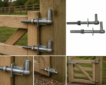 Galvanised Field Gate Hook to Bolts X2 8" - 18" (Welded Washer Hinge Hanger) - Image 2