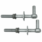 Galvanised Field Gate Hook to Bolts X2 8" - 18" (Welded Washer Hinge Hanger)