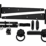 Tee Hinge 12" RING GATE LATCH BRENTON BOLT Gate Fitting Garden Gate Epoxy