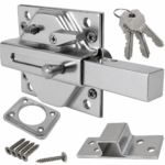 Lince Lock Chrome High Security Heavy Duty Rim Gate Shed Garage Sliding Bolt