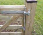 Adjustable Field Gate Hinges 18” Double Strap Galvanised Garden Shed Door Kit - Image 2