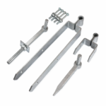 Adjustable Field Gate Hinges 18” Double Strap Galvanised Garden Shed Door Kit
