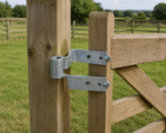 GALVANISED or BLACKED FIELD FARM GATE BOTTOM HINGE BANDS (AG0019) - Image 2