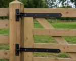 Adjustable Gate Hinges Heavy Duty Hook and Band Garden Shed Door in Galv & Black - Image 2