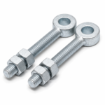 Pair Adjustable Gate Garden Field Swing Hinge Eye Bolts With Nuts 16mm x 100mm