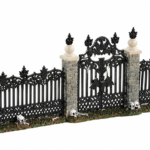 Lemax 04713 BAT FENCE GATE Set of 5 Spooky Town Accessories Halloween Decor I