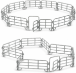 TOYMANY 20PCS Corral Fencing Panel Accessories Playset Includes 2 Gates Fences,