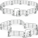 TOYMANY 20PCS Corral Fencing Panel Accessories Playset Includes 2 Gates Fences,
