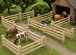 Wooden Fence & Gate Field Farm - Scale 1:24 - Kids Globe V050226 NEW - Image 2