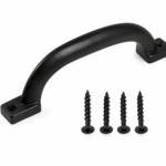 Black Cast Iron Door Pull Handle 6" 150mm Hot Bed Sash D Pull Shed Garden Gate