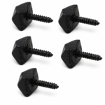 Door Studs 15mm 23mm Tudor Decorative Screws Cast Iron Black Studs - Pack of 5