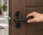 Kitchen Cabinet Handles JR Knurled Knob Cupboard Drawer Handle Knurl Black Gold - Image 2