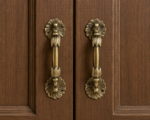 2 Pc Vintage Brass Fine Quality Handcrafted Small Door Handles - Image 2