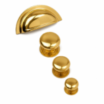 Solid Brass Cabinet Cup Handle & Knobs Gold Kitchen Cupboard Door Drawer Pulls
