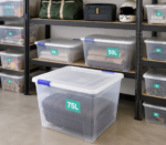 Clear Plastic Storage Box Boxes With Lids UK BRITISH MADE Home Office Stackable - Image 2