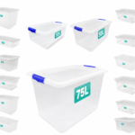 Clear Plastic Storage Box Boxes With Lids UK BRITISH MADE Home Office Stackable