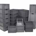 NEW Stacking Heavy Duty Commercial Type Plastic Euro Storage Box Boxes 25 Sizes