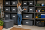 Wham Bam Black Heavy Duty Plastic Storage Box Boxes With Lids - Recycled Plastic - Image 2