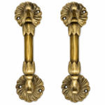 2 Pc Vintage Brass Fine Quality Handcrafted Small Door Handles