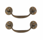 2 Large Solid Brass Sea Chest Box Handles 16cm Vintage Trunk Pull Handles Old St