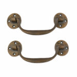 2 Large Solid Brass Sea Chest Box Handles 16cm Vintage Trunk Pull Handles Old St