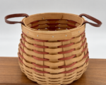 American Traditions Handmade Basket Leather Handles Village Collection USA
