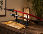 40'' Red Dragon Katana Japanese Samurai Razor Sharp Sword Damascus Folded Stee - Image 2