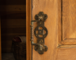 1920s Vintage Beautiful Brass Drawer Handle Rich Patina Decorative Collectible - Image 2