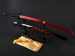40'' Red Dragon Katana Japanese Samurai Razor Sharp Sword Damascus Folded Stee